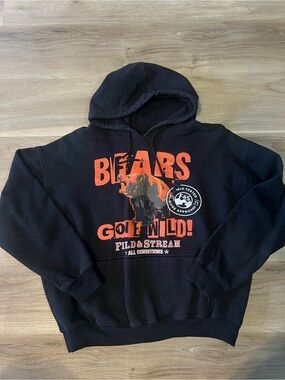 Field & Stream Bears Go Wild Graphic Hoodie Size Large